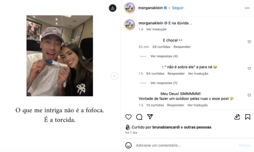 Bruna Biancardi curte post sobre Neymar em meio a rumores de traição